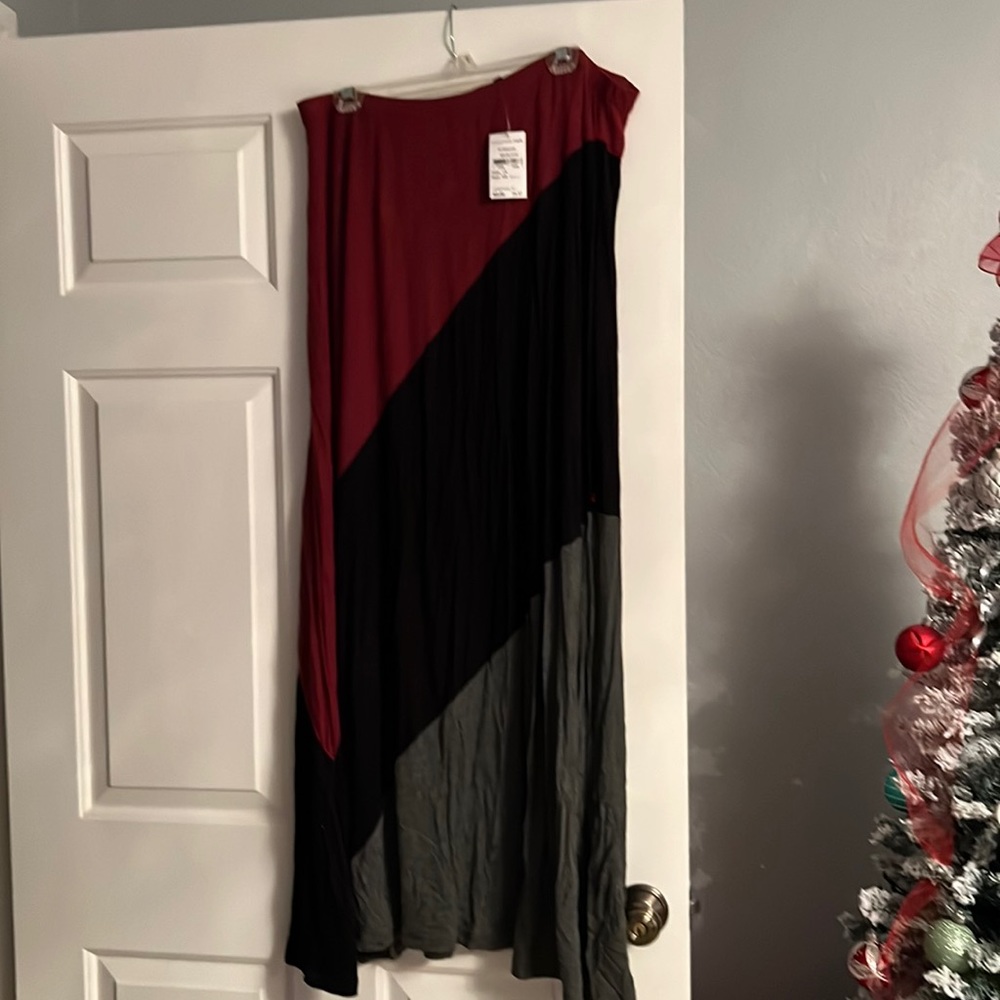 Knit maxi skirt or strapless midi dress
